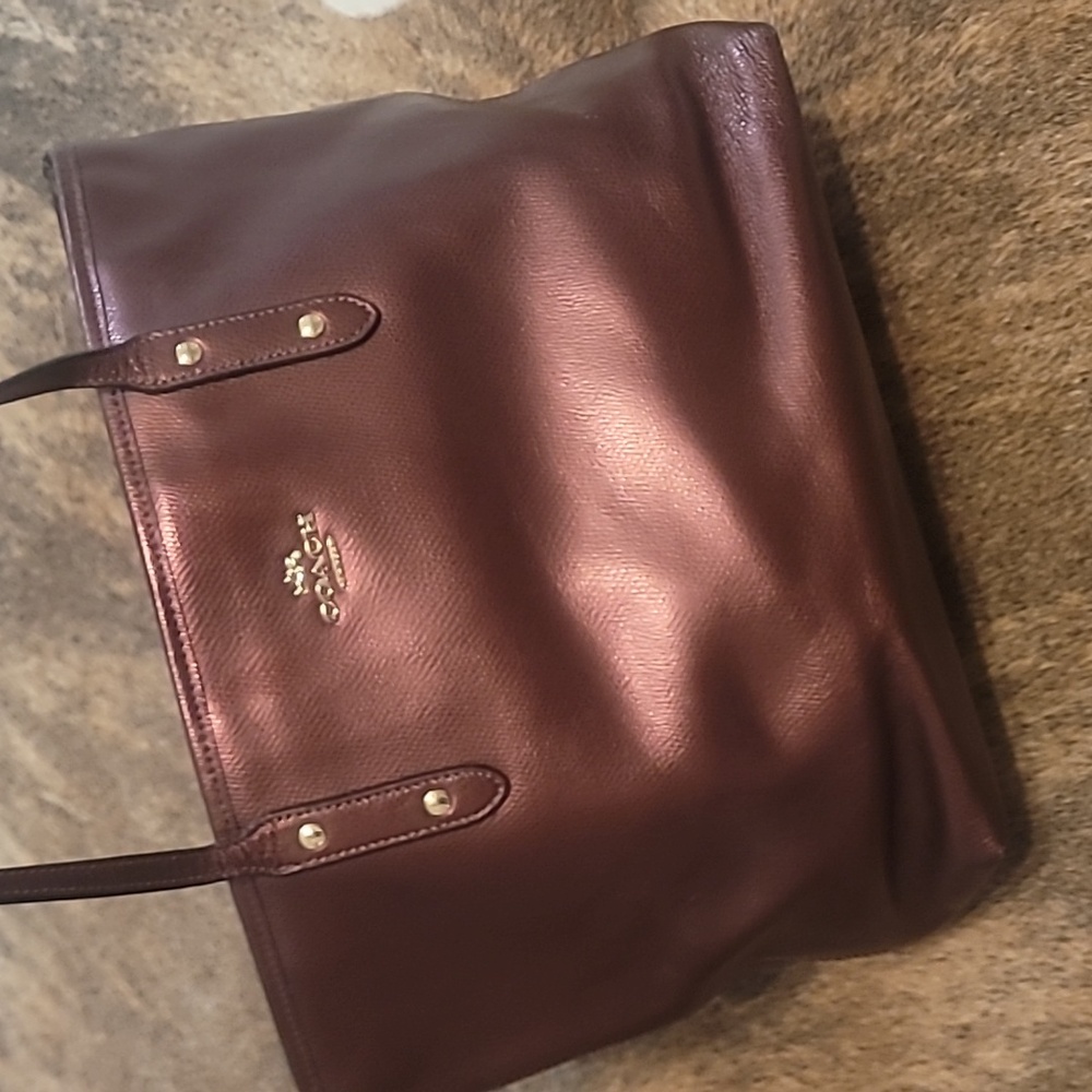Coach Burgundy Leather Shoulder Bag Set - Picture 4 of 8